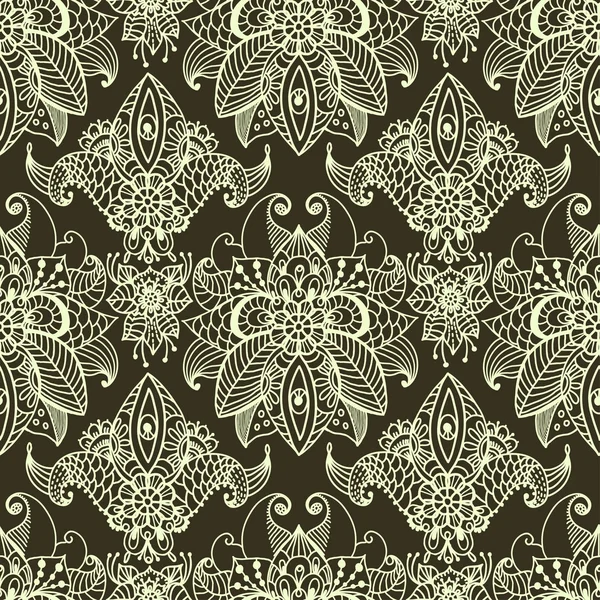 Stylish floral background, hand drawn doodle floral element, sea — Φωτογραφία Αρχείου