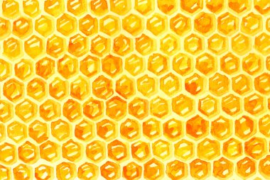 Watercolor Honeycomd background