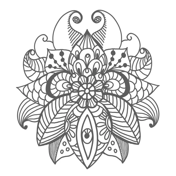 Fundo floral elegante, desenhado à mão elemento floral doodle — Vetor de Stock