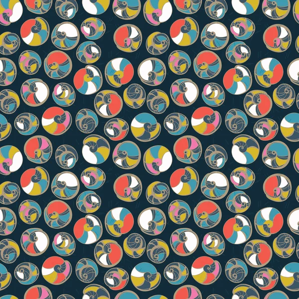 Seamless pattern with shells elements — Stock Photo, Image