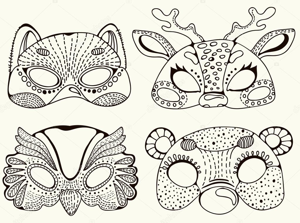 Cute animal masks Stock Vector Image by ©Vasilek #82662602 Cute animal masks Stock Vector Image by ©Vasilek #82662602