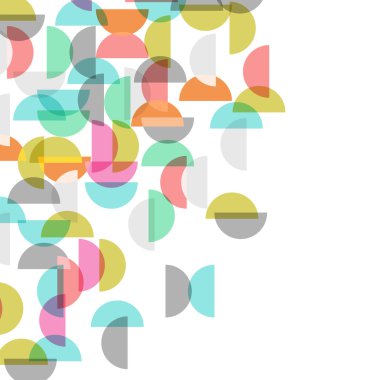 renkli yarım daire arka plan