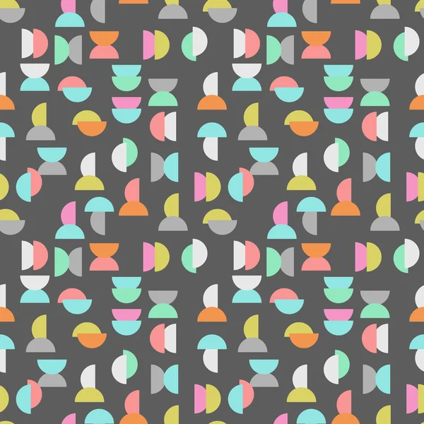 Colored semicircle seamless pattern — Stock Vector