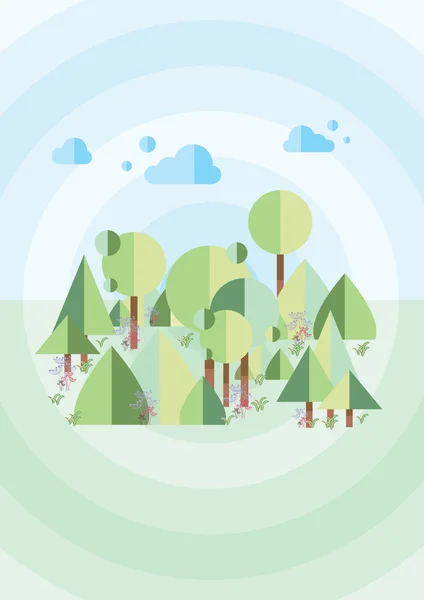 Green forest — Stock Vector