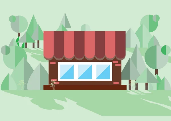 Cabana na floresta —  Vetores de Stock