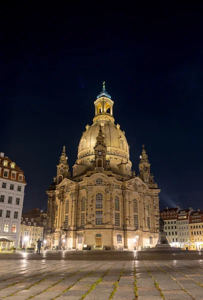 Nachtscène in dresden — Stockfoto