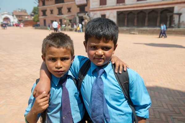 Unidentified school boys — Stock Photo, Image