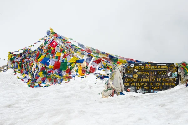 Thorung la - pico del Circuito de Annapurna —  Fotos de Stock
