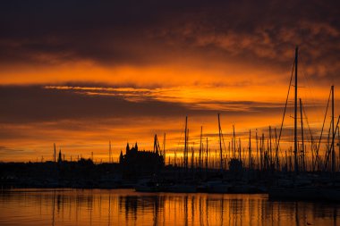 Palma de Mallorca'da gündoğumu