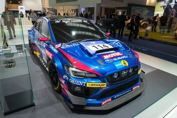 Subaru rally racing car — Zdjęcie stockowe