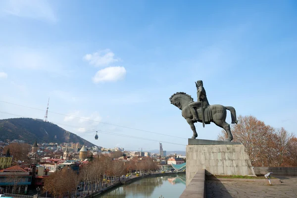 Posąg Vakhtanga ja Gorgasali — Zdjęcie stockowe