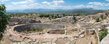 Ruins of the ancient Greek city Mycenae clipart