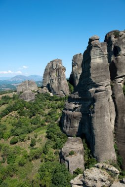 Güzel Meteora dağlar manzara