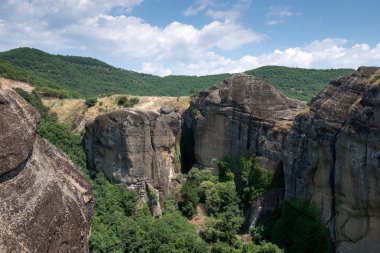 Güzel Meteora dağlar manzara