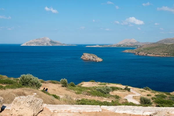 Visa på en klyfta i Egeiska havet — Stockfoto