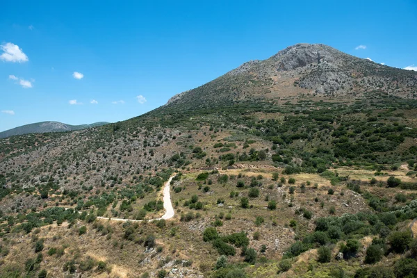 Vista rurale dall'antica città greca Micene — Foto Stock