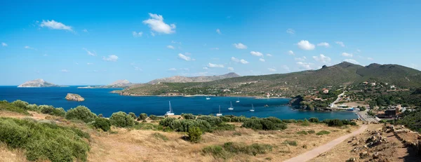 Vista su un golfo nel Mar Egeo Foto Stock