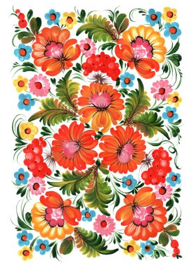 Ukraynalı dekoratif listesi. Bir çiçek bahçesinde bulunan Ukraynalı kız.