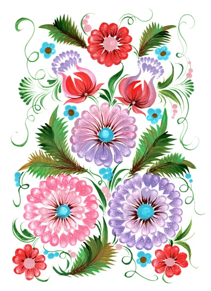 The Ukrainian decorative list.The Ukrainian girl in a flower garden with