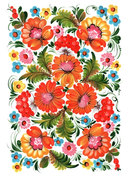 Ukraynalı dekoratif listesi. Bir çiçek bahçesinde bulunan Ukraynalı kız.