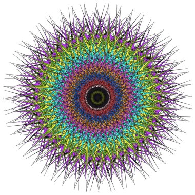 Vektör rengi tek renkli mandala.