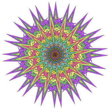 Vektör rengi tek renkli mandala.