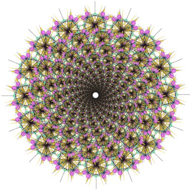 Vektör rengi tek renkli mandala.