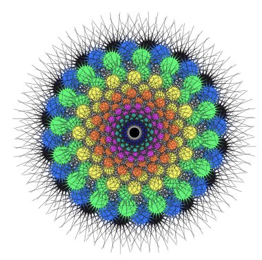 Vektör rengi tek renkli mandala.