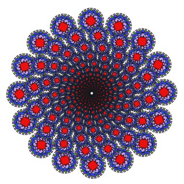 Vektör rengi tek renkli mandala.