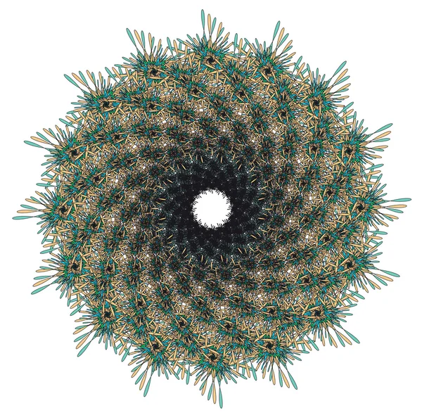 Vektör rengi tek renkli mandala.