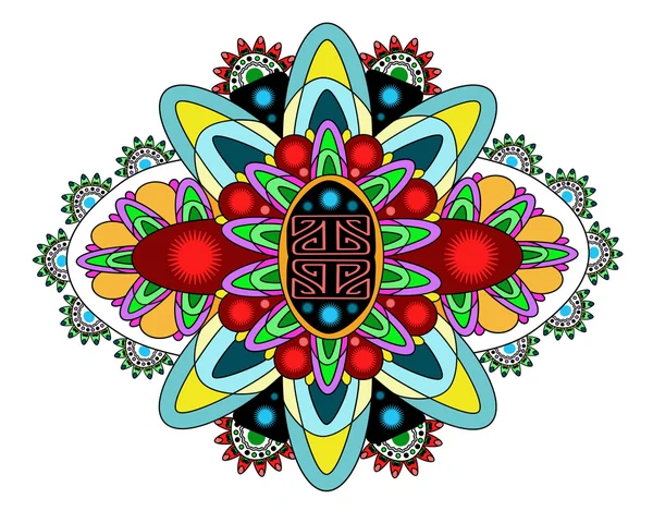 Mandala vectorial de color monocromo . — Archivo Imágenes Vectoriales