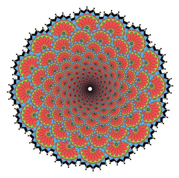 Vektör rengi tek renkli mandala.