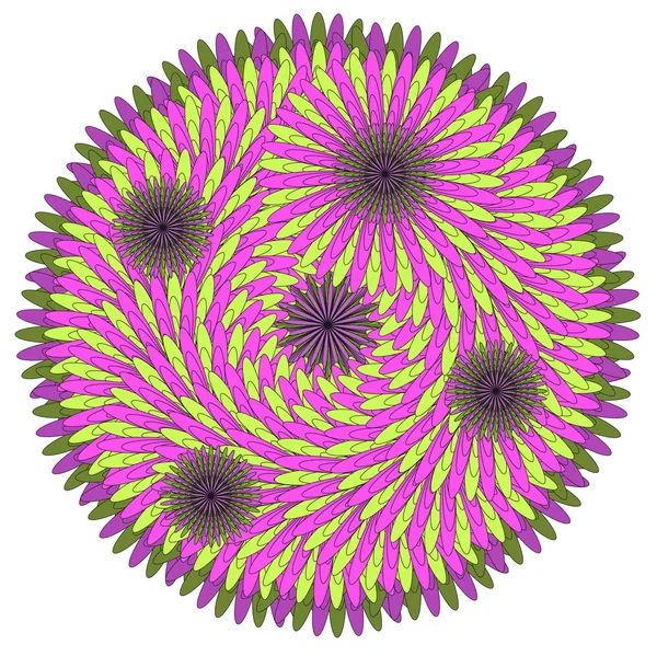 Vector kleur monochroom Mandala. — Stockvector