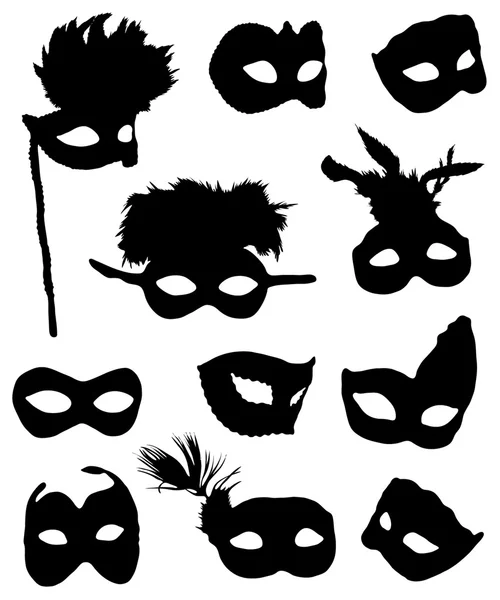 Collection de masques de carnaval . — Image vectorielle