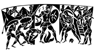 Yunan tarzında arkaplan.