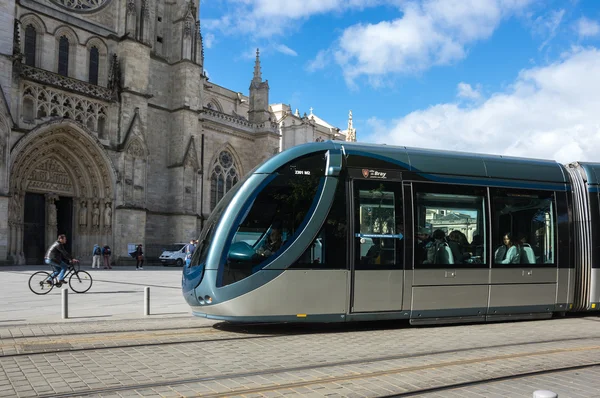 Modern tram in Bordeaux — Stock Photo, Image
