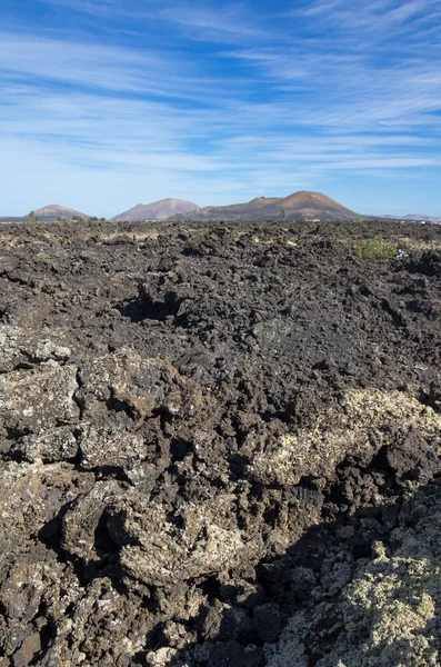 Paisagem vulcânica da ilha de Lanzarote — Fotografia de Stock