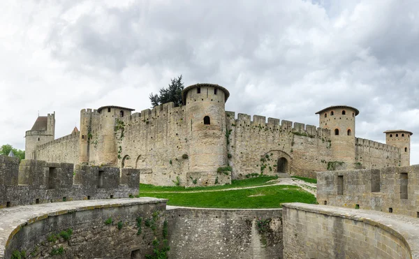 Castle and city walls of Carcassonne — Stock Photo, Image