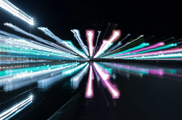Patrón abstracto de luces de la ciudad — Foto de Stock