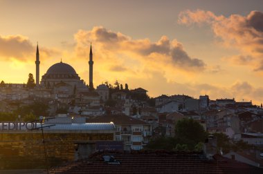Sunset'teki Istanbul 'un görünümü