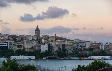 Sunset'teki Istanbul 'un görünümü