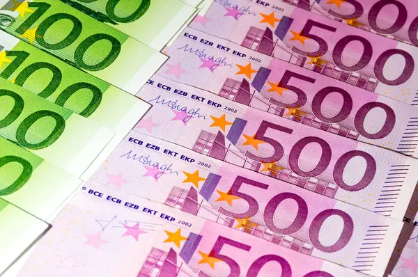 Olika eurosedlar — Stockfoto