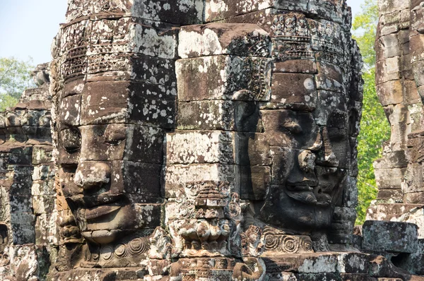 Buddha ansikten av Bayon templet — Stockfoto