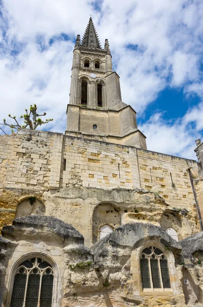 The belltower of the monolithic church — Stock Photo, Image