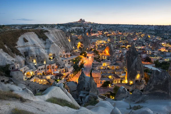 The town Goreme on sunset — Stock Photo, Image