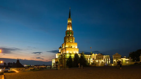 Πύργος Leaning Syuyumbike Στο Κρεμλίνο Του Καζάν Καζάν Δημοκρατία Του — Φωτογραφία Αρχείου