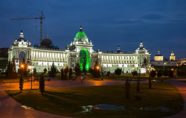 Rusya Nın Tataristan Cumhuriyetinin Başkenti Kazan Daki Tarım Sarayı Manzarası — Stok fotoğraf