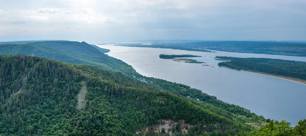 Vista Panorâmica Das Montanhas Zhiguli Região Samara Rússia — Fotografia de Stock