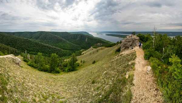 Vista Panorámica Las Montañas Zhiguli Región Samara Rusia — Foto de Stock