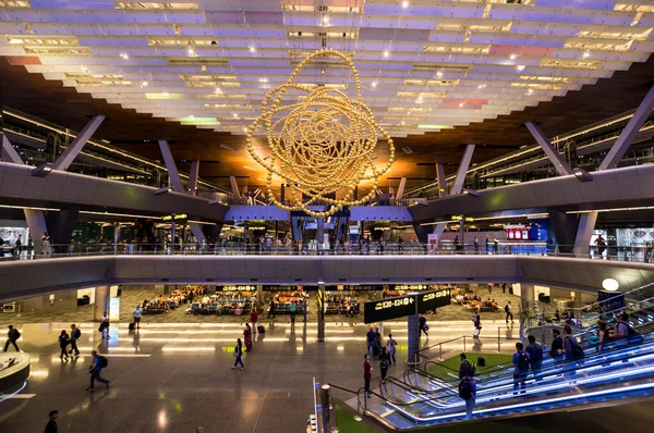 Doha Qatar Setembro 2018 Aeroporto Internacional Hamad Inaugurado 2014 Como — Fotografia de Stock